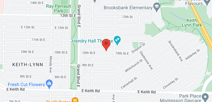 map of 764 E 10TH STREET